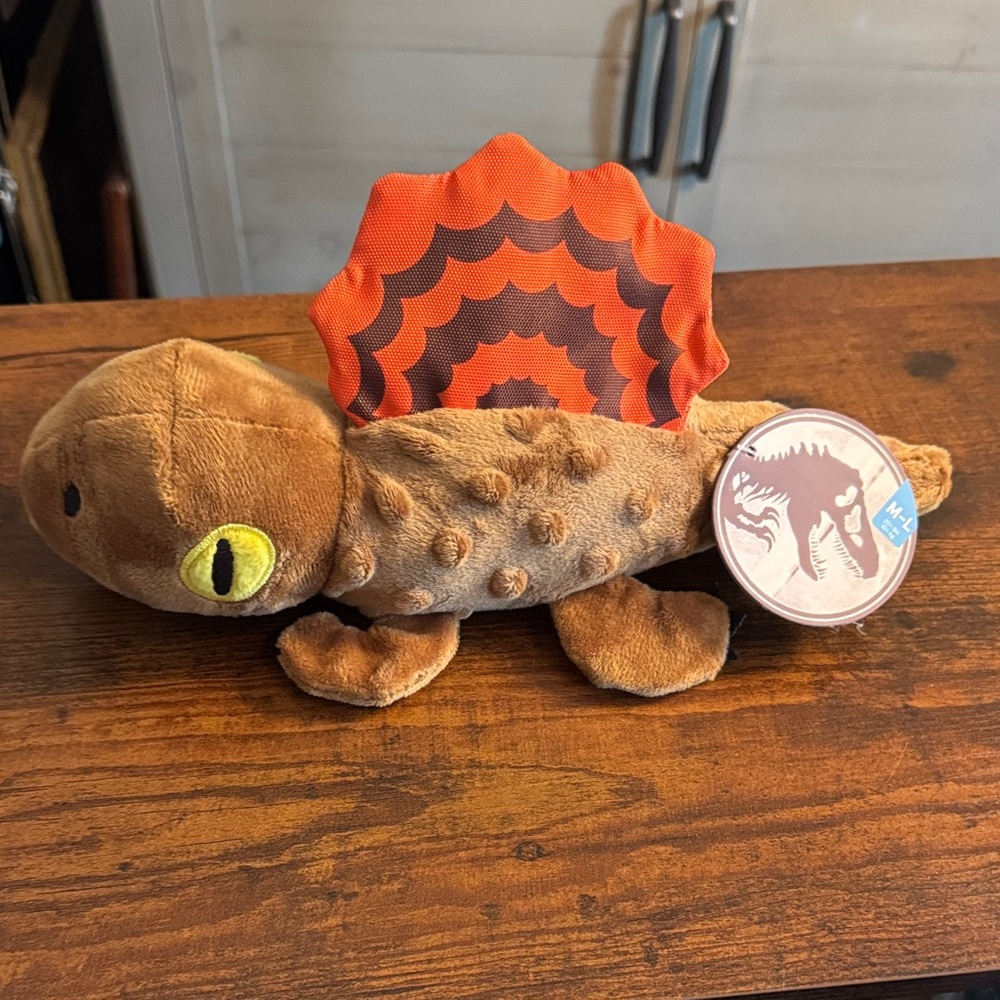 Bark Box Dimetrodon plush dog toy.